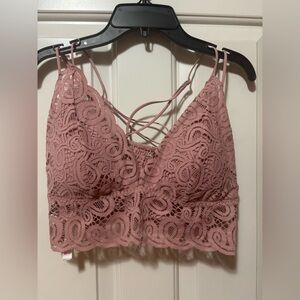 Victoria's Secret Lace Bralette in Dusty Pink